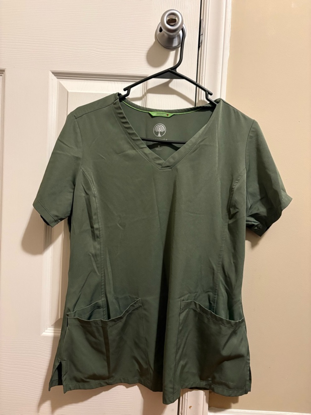 healing hands Women's V-Neck olive green SET